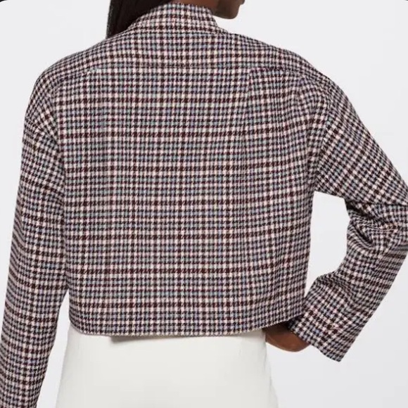 NWT REBECCA TAYLOR techy houndstooth wool blend jacket size L msrp $525 - Picture 4 of 15